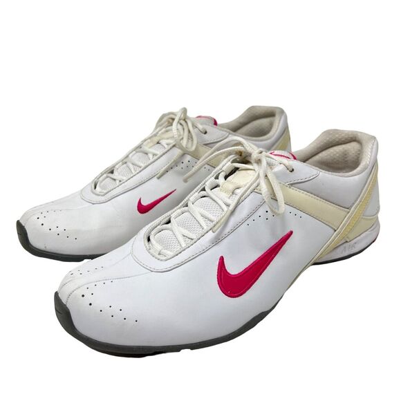 Nike Air Cardio III Running Shoes White Pink Leather Sneakers Womens Size 9.5 - Picture 5 of 11